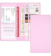 Techion Car Registration and Insurance Holder, 9-1/2 x 5 Inch Premium Leather Vehicle Glove Box O...