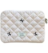 HICARRY Puffy Laptop Sleeve Case Cute Quilted Computer Bag, 13 Inch Bow Embroidery Printed Laptop...