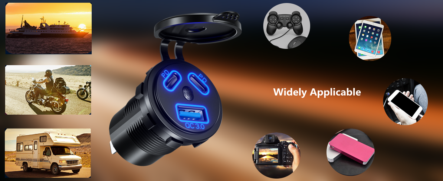 12v usb outlet socket