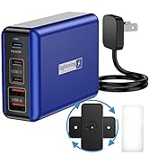 100W USB C Charger, 5 Port USB Tower Charging Hub Fast Charger for iPhone,iPad,MacBook, Super Fas...