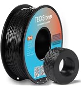 TEQStone TPU Filament 1.75mm Black 1Kg Spool 95A Flexible Soft 3D Printer Filament Consistent Dia...