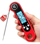 Vuwwey 1 Sec Instant Read Meat Thermometer Digital for Cooking, Food, Grill | ±0.9? Accuracy, 2-i...