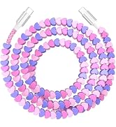 Jelanry 6FT USB-C to USB-C Fast Charging Cable Beaded Data Sync, Women Girl | Cute kawaii beaded ...