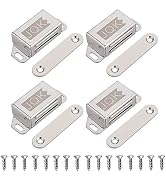 JQK Magnetic Cabinet Door Catch, Stainless Steel Closet Catches with Strong Magnetic, 1.2mm Thick...