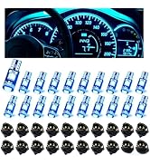 Yiwview 20PCS 74 LED Bulb Dash Lights, T5 2721 37 286 Wedge PC74 Twist Socket, Super Bright 12V I...