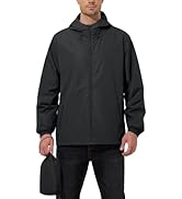 UIQUR Mens Rain Jacket Lightweight Windbreaker Waterproof Raincoat Cycling Running Hiking Gear Ho...