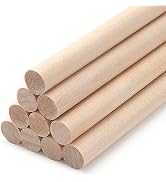 Wood Dowels Wooden Dowel Rods for Crafts, 10PCS 5/8 x 12