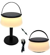 VerLuce - 2-in-1 Portable Solar Power LED Table Lamp & Lantern - Indoor/Outdoor - Stepless Dimmin...