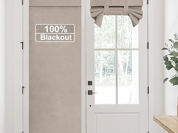 Linen door curtain