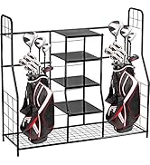 Home-it Golf Bag Sports Dual Golf Storage Organizer Golf Organizer Rack