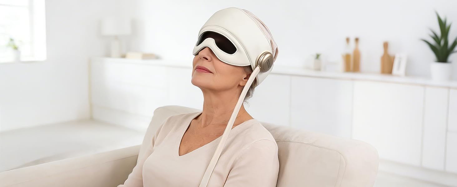 Heat therapy and massage can relax the head and eyes.