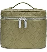 honitty Makeup Bag, Travel Make up Case with Compartments and Handle, Portable Cosmetic Organizer...