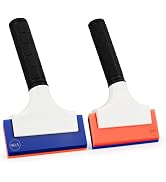 EHDIS 2PCS Double Edge Blade Small Rubber Squeegee 5-inch Handy Window Shower Squeegee Auto Water...
