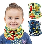 EXski 2 Pack Kids Winter Neck Scarf Gaiter Warmer Soft for Snow Sports Girls Boys Age 2-12