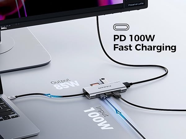 PD 100W Fast Charging USB C Dongle