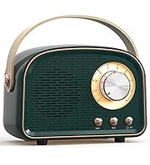 SpringFlora Retro Bluetooth Speaker, Cute Mini Speaker with FM Radio, Portable Wireless Speaker w...