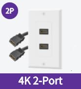 HDMI Wall Plate 2-Port 2-Pack