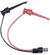 BOCEUC BNC Test Leads, BNC to Mini Grabber Test Clip, Test Lead Breakout Cable for Multimeter, 5A...