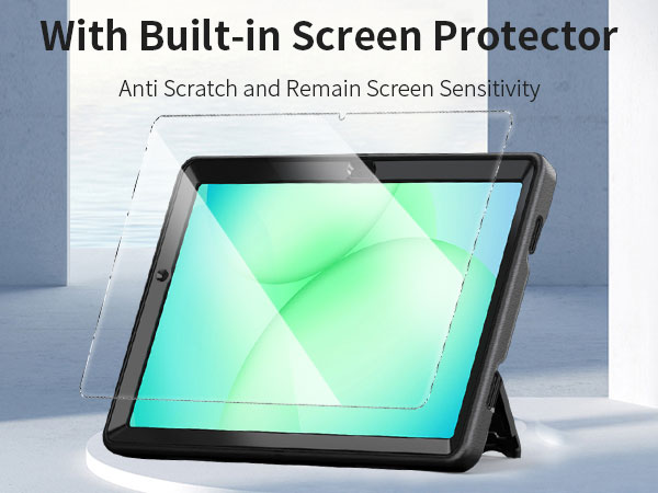 galaxy tab a11 plus case with built-in screen protector