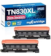 myCartridge TN830XL TN830 TN830 XL 2 Pack Black Toner Replacement for Brother tn830/xl/v TN-830 T...