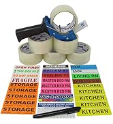 Tag-A-Room Pack and Move Kit - 525 Color-Coded Moving Labels, Door IDs, Tape Gun Dispenser, 6 Rol...
