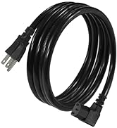 6FT 90 Degree Computer Monitor Power Cord - NEMA 5-15P to Right Angle C13 Power Cord, 13A 125V, 1...