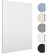 Maritown Cellular Shades Cordless Honeycomb Blinds Light Filtering No Drill Stick on Cut to Size ...
