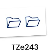 Brother Genuine P-touch TZe243 Label Tape in cardboard pack: Blue on White 18mm