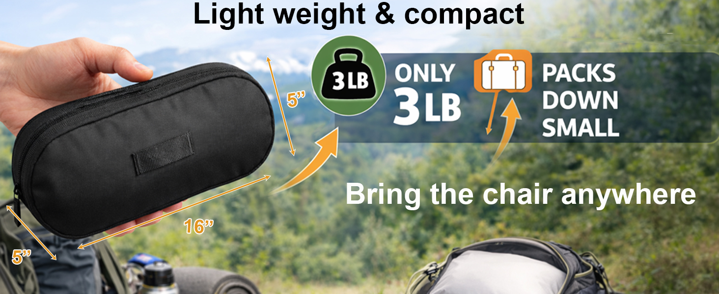 camp chair portable compact travel folding outdoor lightweight hiking festival sports backpacking