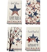 Artoid Mode America Stars Tree Patriotic 4th of July Kitchen Towels Dish Towels, 18x26 Inch Farmh...