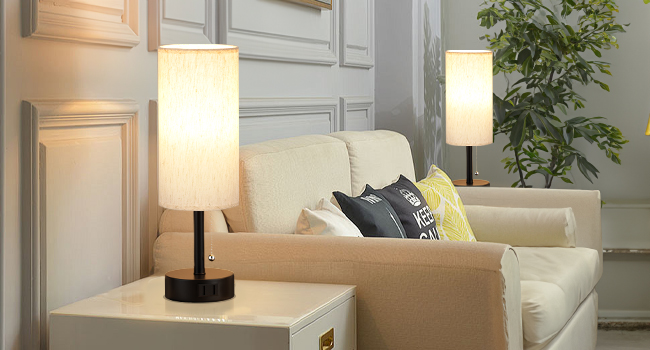 bedside lamps set of 2