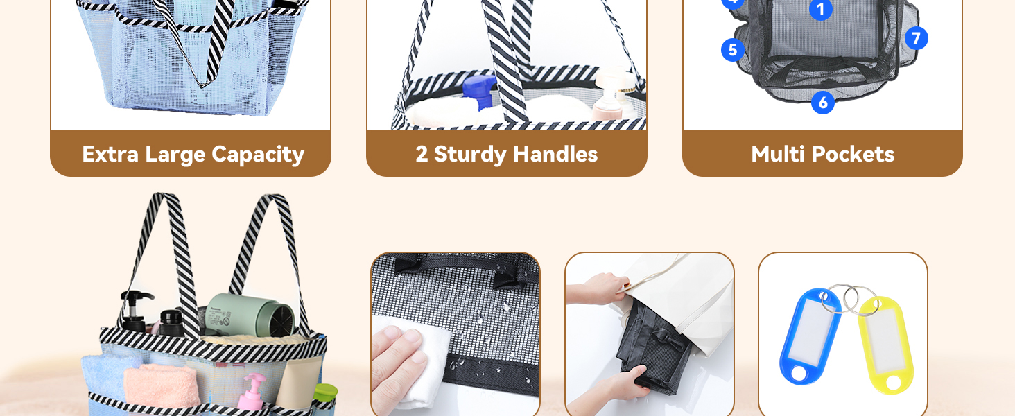 huge storage space shower caddies extra large tote bag spacious store all bathing necessities
