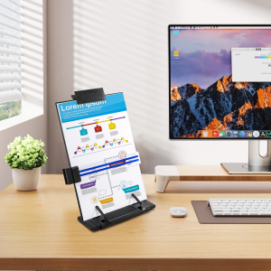 document stand with clip