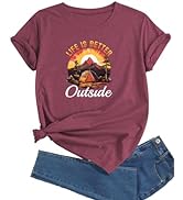 J&DHUASHA Women's T-Shirt Short Sleeve Crewneck Graphic Tees Printed Casual Summer Tops