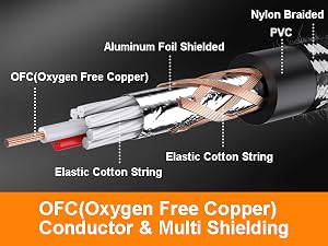 xlr cables with 100% oxygen-free copper