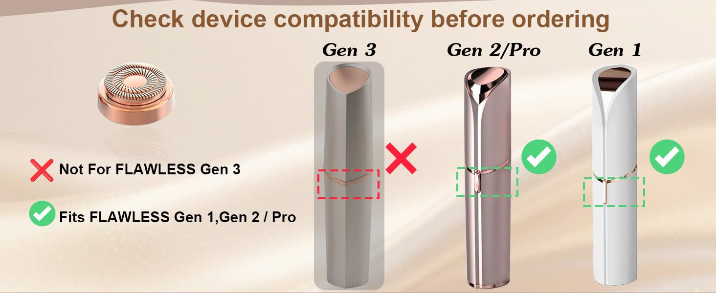 flawless replacement heads gen 2