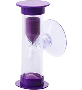 3 Minute Plastic Sand Timer,Hourglass Sand Clock with Suction Cup,Tooth Brushing Time Reminder Ti...