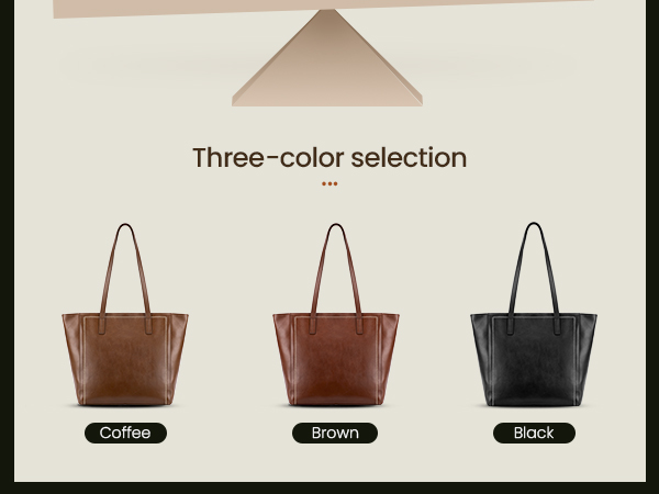 black leather tote