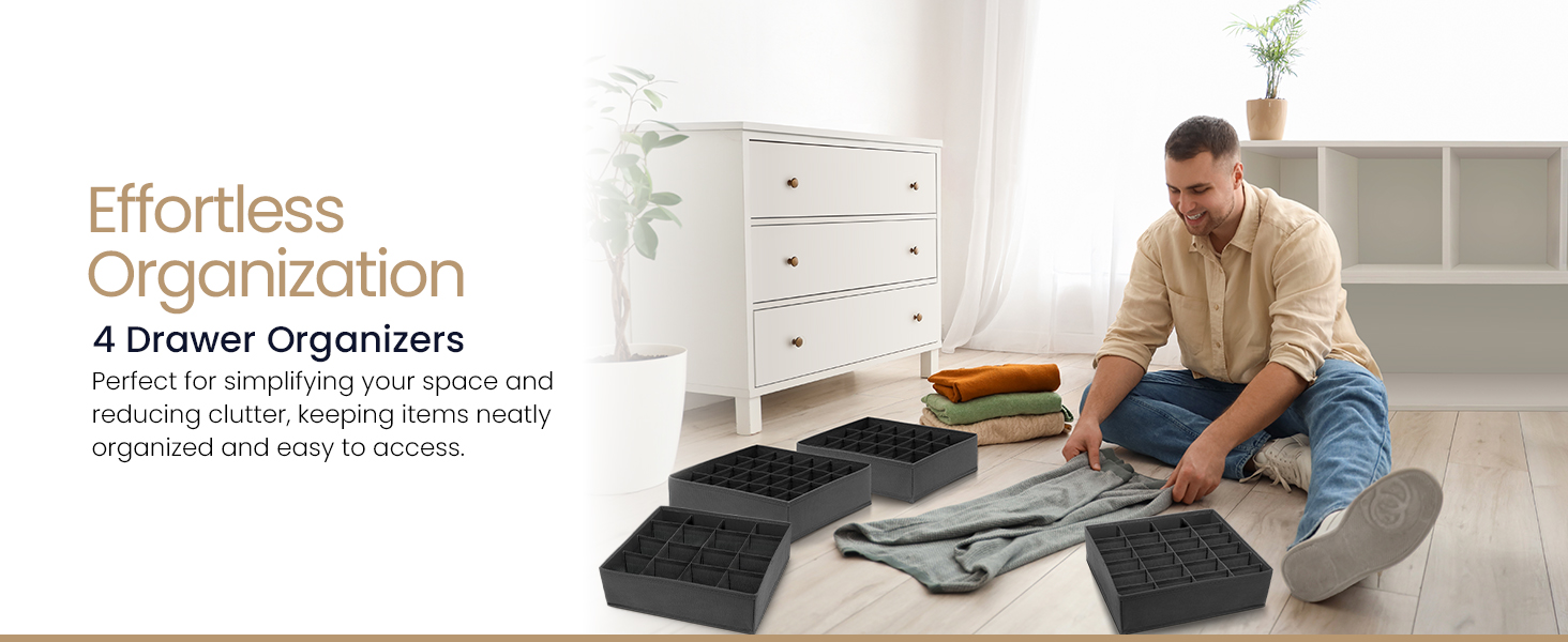 Effortless organization - 4 drawer organizers to simplify your space and reduce clutter