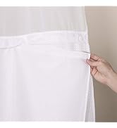 River Dream Snap in Fabric Shower Curtain Liner Replacement - 71" x 66", White, Fit with 71 x 86