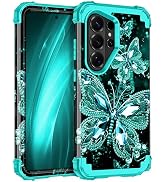 Miqala for Galaxy S26 Ultra Case,Glow in The Dark Three Layer Heavy Duty Shockproof Protection Ha...