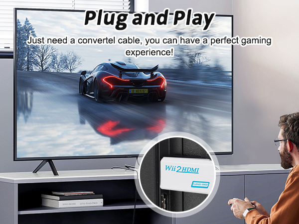 Wii to HDMI Adapter with 5FT HDMI Cable