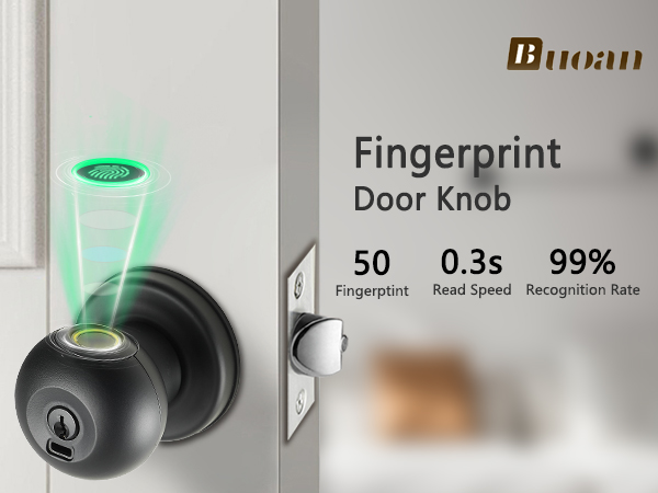 Biometric Fingerprint Door Knob