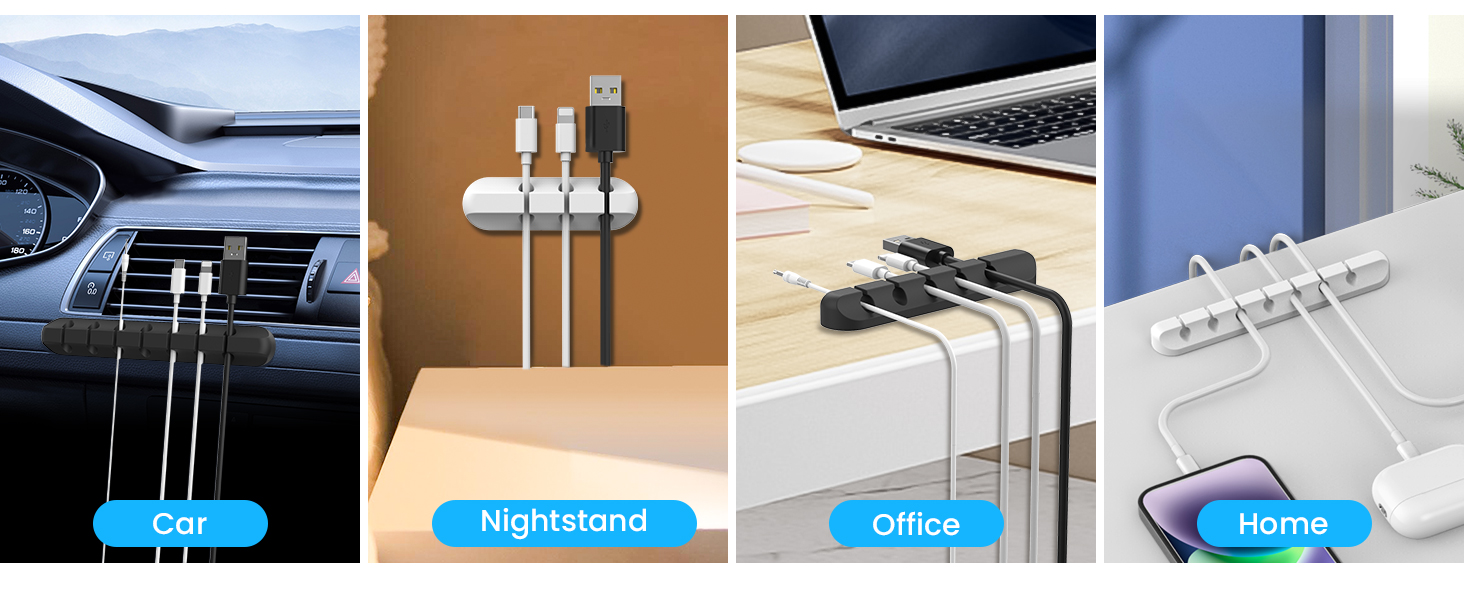 Cable Clips Cord Holders Cable Organizer Self Adhesive Cord Keeper for Desktop Organizing USB Cable