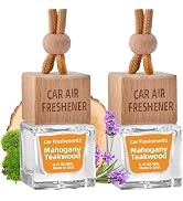 Bayrumber Hanging Car Freshener, 2 x 8ml Long-Lasting Natural Air Diffusers, Mahogany Teakwood Sc...