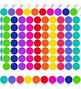 1400 PCS Color Coding Labels Circle Dot Stickers,Round Color Coding Labels Sticky Dots Labels Sti...