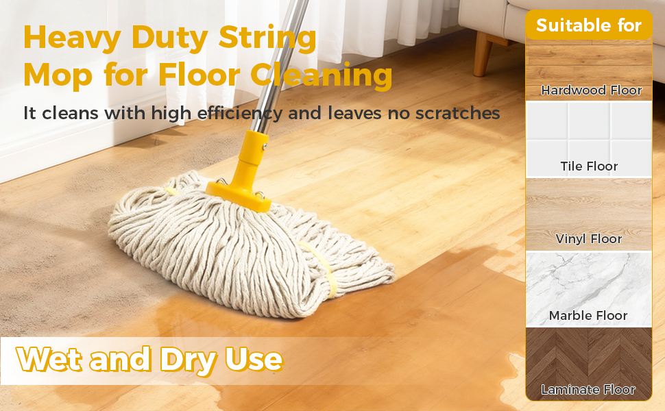 String mop for floor cleaning