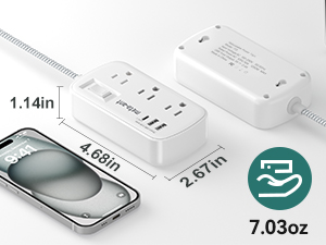 Power strip with surge, overload, grounded, short-circuit and overcharge safety protection