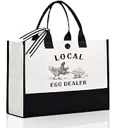 Craftique Chicken Gifts for Women-Funny Local Eggs Dealer Tote Bag Unique- Chicken Gifts for Chic...
