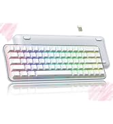 Womier Q61 PRO 60% Wireless Creamy Keyboard, White Jelly Gaming Keyboard | QMK/VIA Mechanical Key...